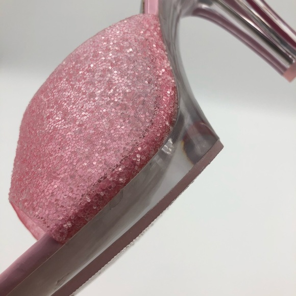 Splash Shoes Splash Pink Glitter Jelly Vintage Open Toe Sandals